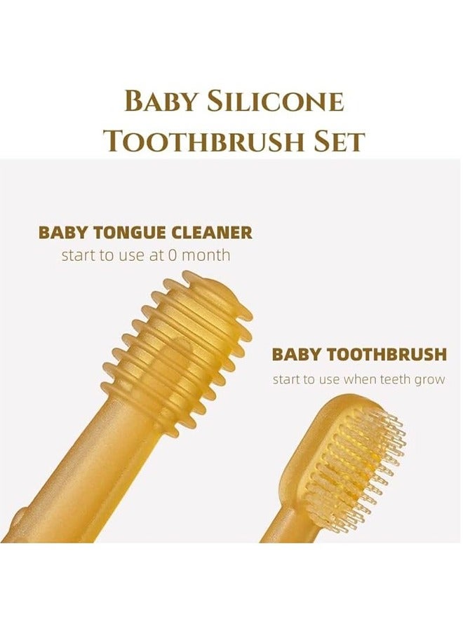 Beauenty Baby Silicone Toothbrush And Tongue Cleaner 0 - 18 M - Image 2