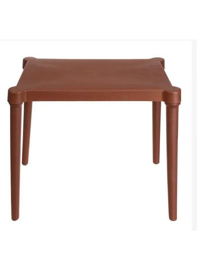 OM Rectangular Plastic Table 59 x 43 cm with Replaceable Legs (Brown) - Image 4