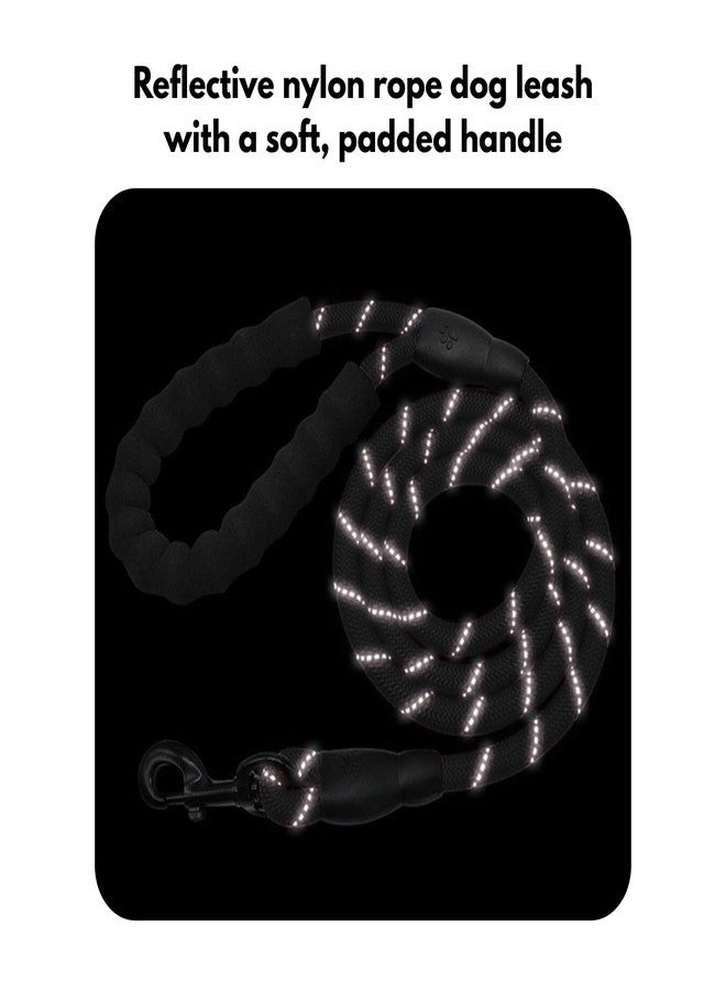 سترة صدرية عاكسة فاخرة للكلاب - سترة ناعمة ومبطنة تسمح بمرور الهواء ولا تسبب الاختناق للحيوانات الأليفة مع مقبض وإبزيم فاخر - أحزمة قابلة للتعديل - مقود طويل بتصميم أنيق مجاني، أسود، صغير (4-13 كجم) - Image 5