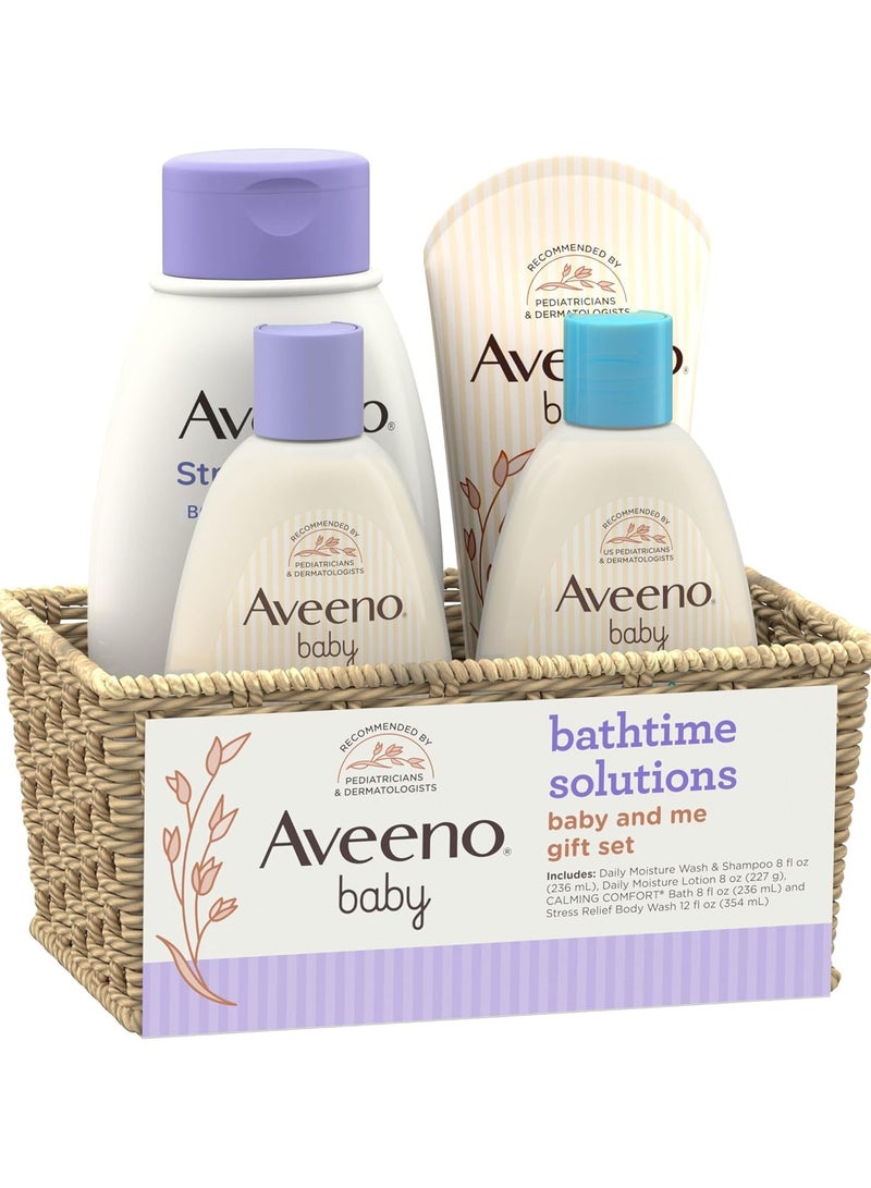 Aveeno Baby and Me Bathtime Solutions Gift Set (4 Items) - Image 1