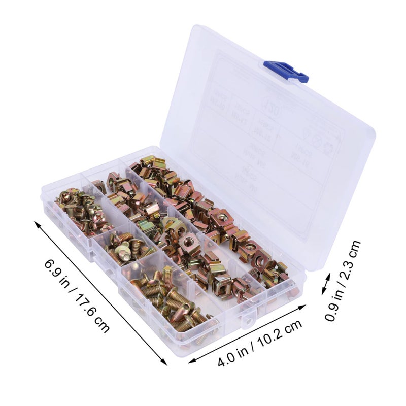 M5 Rack Mount Kit 120pcs Square Hole Screws With Floating Insert Nuts For Efficient Assembly - Image 3