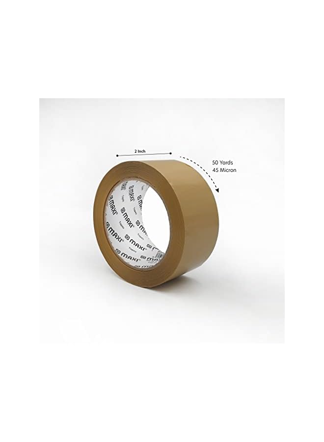 Maxi Maxi Packing Tape 45micron 48mmX45.7 M Brown 2pc+Packing Tape 48mmX45.7 M Cleare 2pcs, For Carton Sealing, Shipping and Packing Tape  - Image 3
