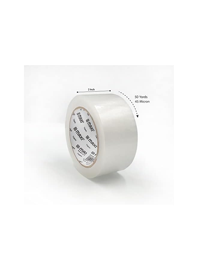 Maxi Maxi Packing Tape 45micron 48mmX45.7 M Brown 2pc+Packing Tape 48mmX45.7 M Cleare 2pcs, For Carton Sealing, Shipping and Packing Tape  - Image 2
