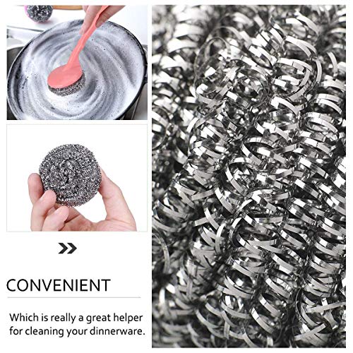 Adaamya® Steel Scrubber with Handle for Kitchen and Utensil Cleaning with 2 Additional Steel Scrubber - Image 5