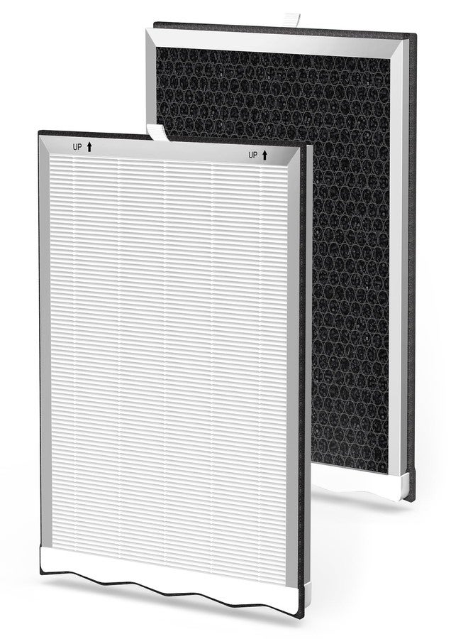 Extolife APH4000 Air Purifier Filter Replacement for KNKA APH4000, 2 Pack H13 True HEPA Filters with Activated Carbon for Smoke Dust Pet Dander Hair, Part No. APH4000LX - Image 1