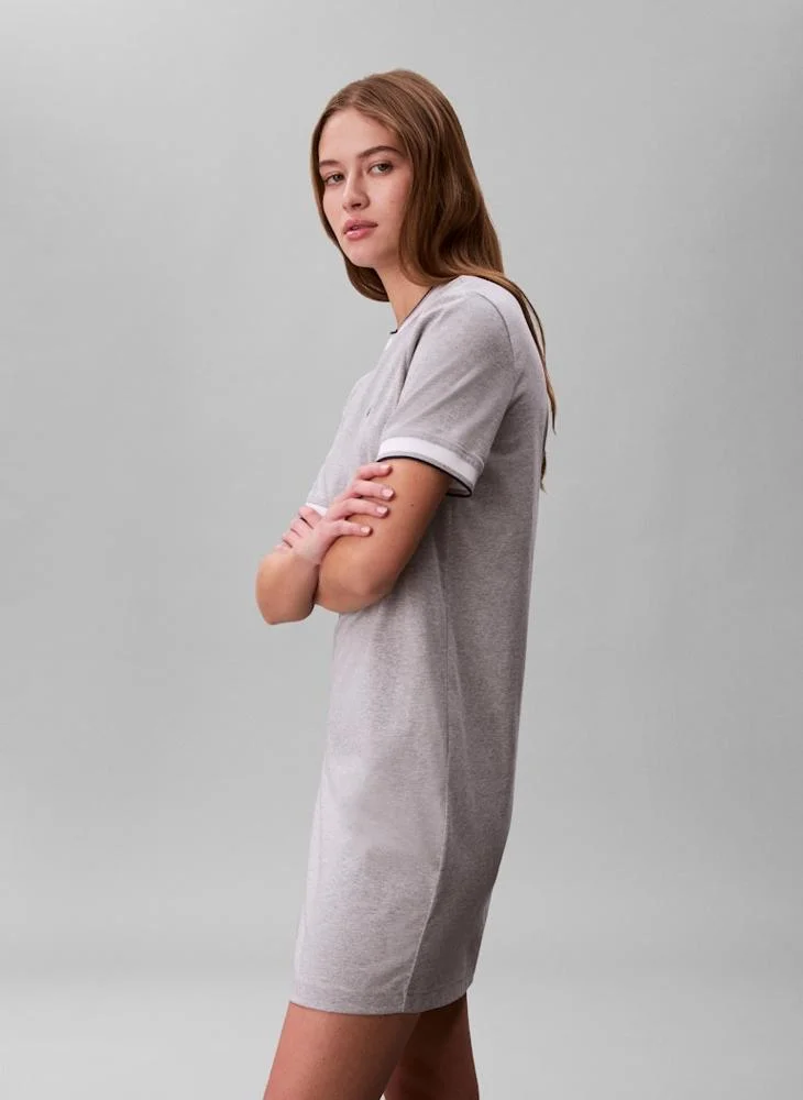 Calvin Klein Jeans  Casual Monogram Stripe Trim Mini Dress for Women | Best Price UAE