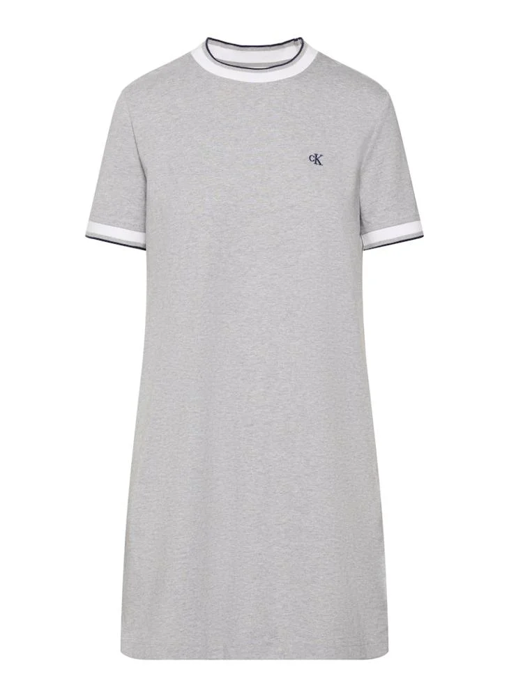 Calvin Klein Jeans  Casual Monogram Stripe Trim Mini Dress for Women | Best Price UAE