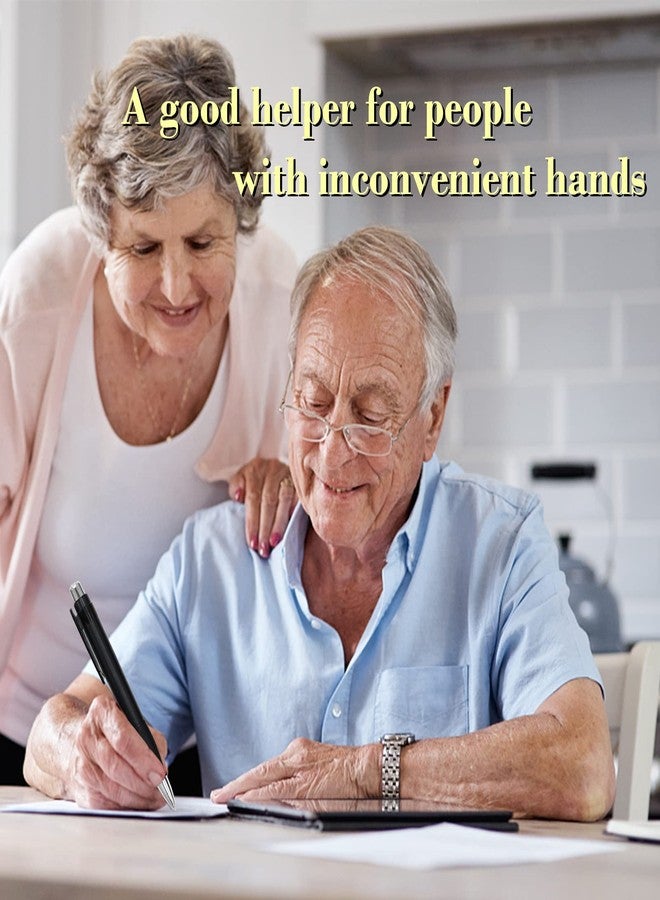 lyforx Big Fat Pens - Enhanced Writing Stability for Arthritis and Elderly Easy Thick Grip 3pcs Black - Image 3