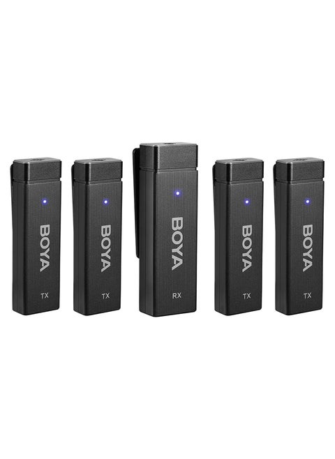 BOYA BY-W4 Ultra-Compact 4-Channel 2.4GHz Wireless Microphone System