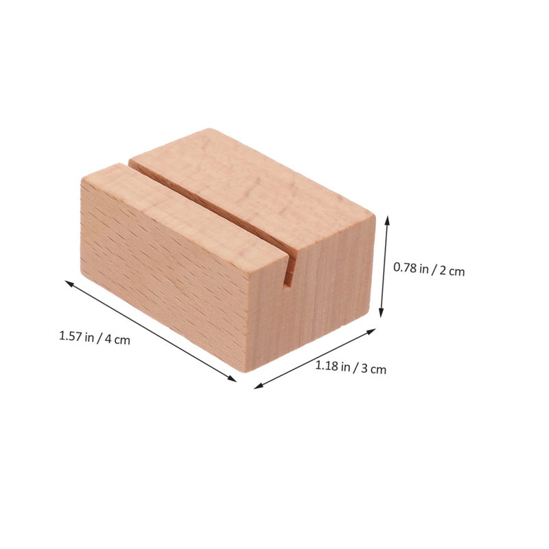 Wooden Card Holder Set Of 4 For Postcards Photos Name Plates Office Organizer - Image 3