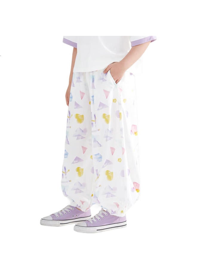 Qq Duck Children'S Clothing, Girls' Mosquito-Repellent Pants, Summer Casual Pants, Student And Youth Clothing, Fresh Floral Print; 165 - Image 3