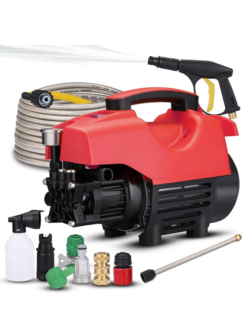 XiuWoo 3000W Electric High Pressure Washer, Home Car Wash Machine, Portable Power Washer, Detachable Water Gun with 10 Meters Hose, Adjustable Nozzles, Foam Cannonfor Car & Home - Image 1