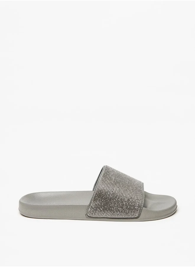 أكوا Women's Embellished Slip-On Slides