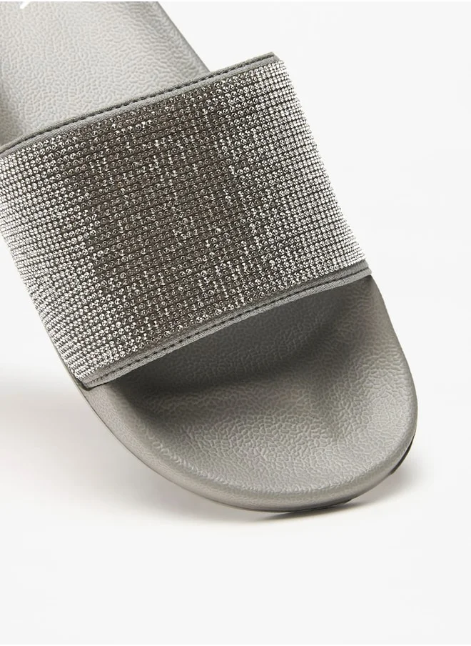 أكوا Women's Embellished Slip-On Slides