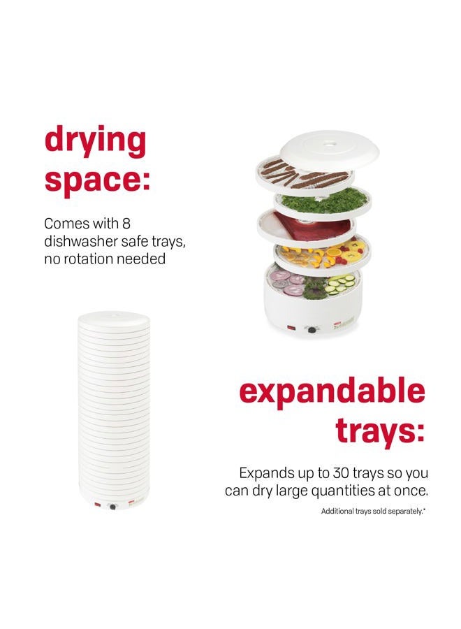 NESCO Gardenmaster Pro Food Dehydrator, 8 Trays, White - Image 3