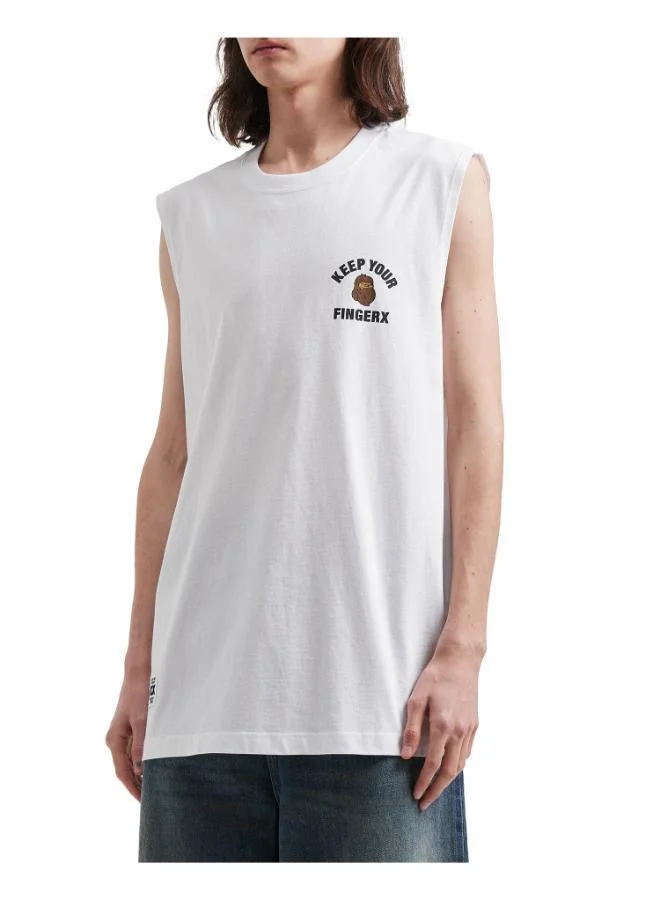 فينجركروكس تيشيرت بدون أكمام بطبعة شعار بيج فوت