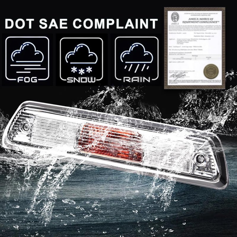 PIT66 Clear 3rd Third Brake Light, Compatible with Ford F150 Truck 2009 2010 2011 2012 2013 2014, High Mount Stop light Tercera luz de freno - Image 4