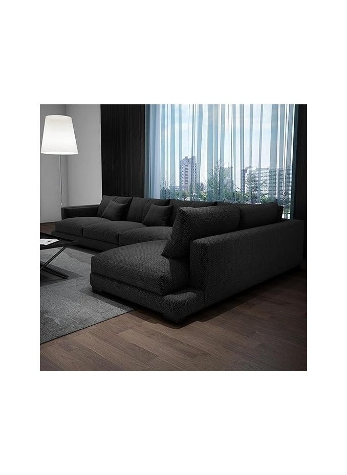 Betak - Corner sofa, size 320 x 190 x 80 x 95 cm - Black - Image 1