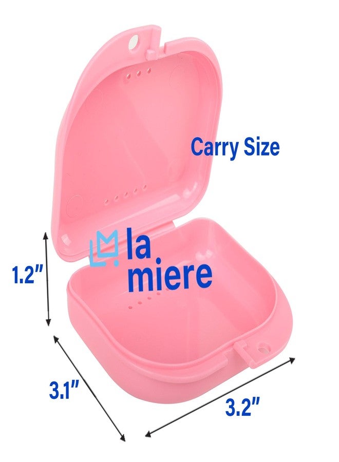 LA MIERE علبة تثبيت تقويم الأسنان من لا ميري مزودة بفتحات تهوية، قطعة واحدة، مزودة بقفل محكم، لون بنفسجي - Image 5