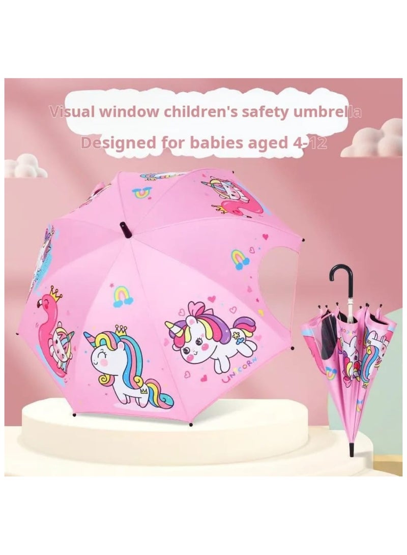مظلة شمسية واقية من الشمس والمطر للأطفال مظلة بأشكال ورسومات 3D متعدد الأشكال والألوان اشكال بنات - Image 2