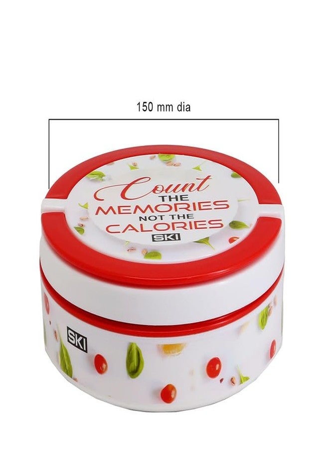 SKi Homeware Aroma Deluxe Steel Insulated Lunch Box, 500 and 150ml- Berry - Image 2