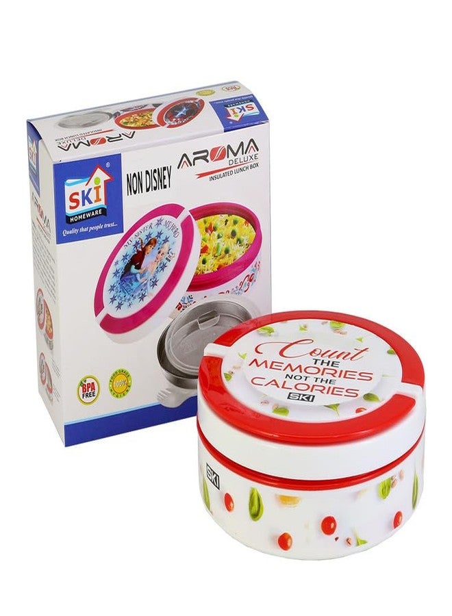 SKi Homeware Aroma Deluxe Steel Insulated Lunch Box, 500 and 150ml- Berry - Image 5