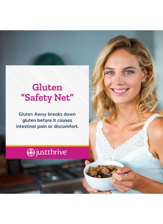 Just Thrive - Just Thrive Gluten Away - Vegan Digestive Enzymes for Digestion - Probiotic Support for Trace Gluten, 60 Capsules - Image 1