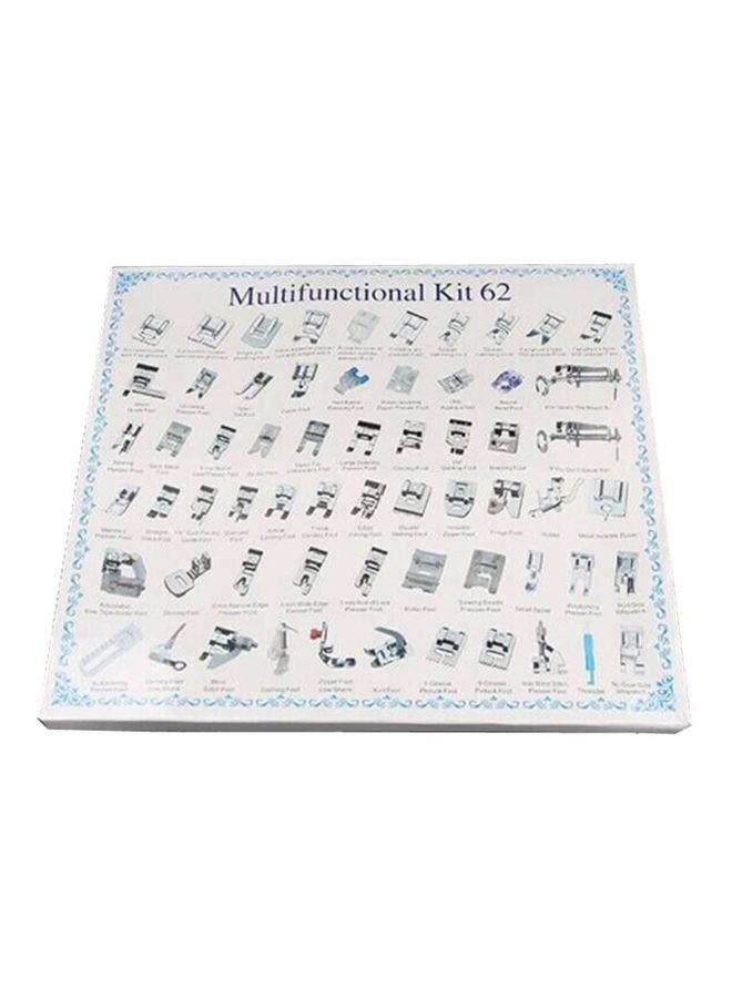 NIBEMINENT 62-Piece Professional Domestic Sewing Machine Presser Foot Set Silver/Black/Blue  - Image 5
