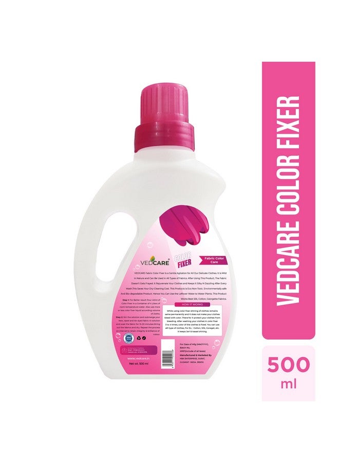 Vedcare Fabric Color Fixer Liquid For Clothes, Works For Silk, Cotton, Georgette And All Fabric 500 Ml, Pack of 1 - Image 2