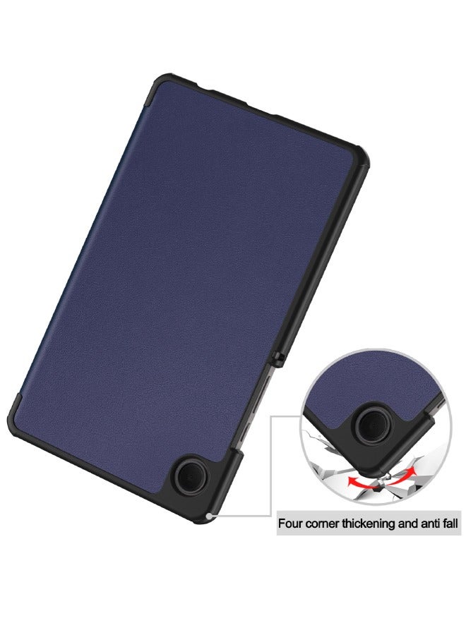 Samsung Galaxy Tab A9 Case, Tri-Fold Smart Tablet Case, Multi-Viewing Angles Stand Hard Shell Folio Case Cover with Auto Wake Sleep for Samsung Galaxy Tab A9 8.7 Inch 2023, Blue