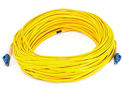 Monoprice Fiber Optic Cable, LC/LC, Single Mode, Duplex - 30 meter (9/125 Type) - Yellow - Image 1