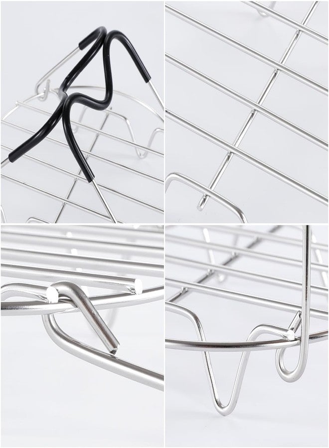 Skingwa Steamer Rack Trivet with Handles for Instant Pot Pressure Cooker Accessories (Handle with Silicone, for 3qt) - Image 5