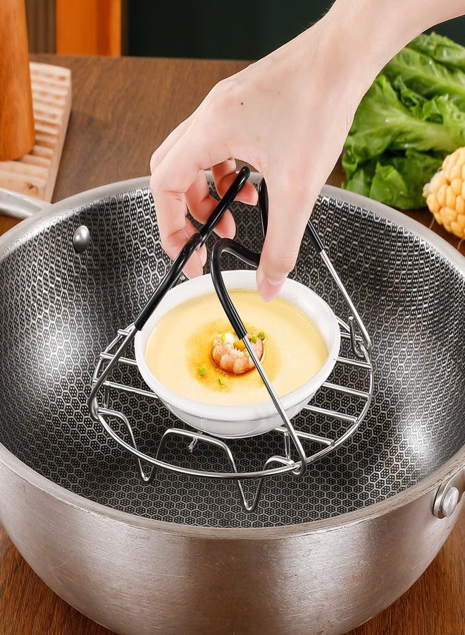 Skingwa Steamer Rack Trivet with Handles for Instant Pot Pressure Cooker Accessories (Handle with Silicone, for 3qt) - Image 3