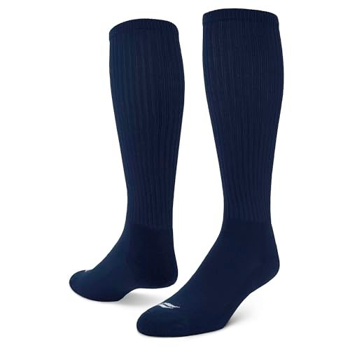 Sof Sole Soccer Over-the-Calf Team Athletic Performance Socks (2 Pair), Large, Navy Blue - Image 4