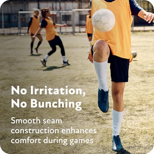 Sof Sole Soccer Over-the-Calf Team Athletic Performance Socks (2 Pair), Large, Navy Blue - Image 3
