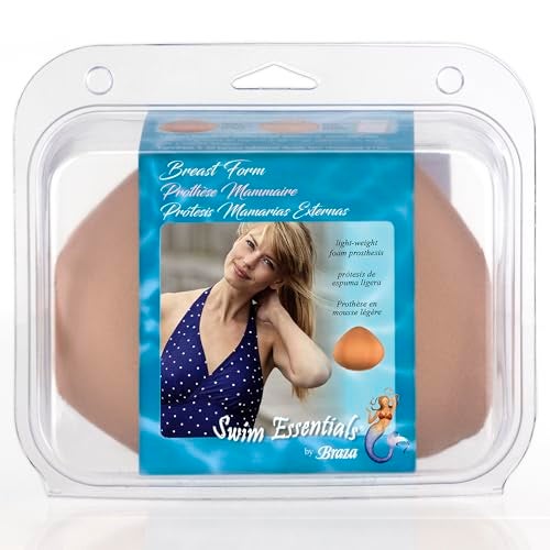 Braza – 1PCS Foam Mastectomy Breast Form Prosthesis Bra Insert Pad for Swimwear - 5 Sizes (SEE SIZE CHART ON LEFT) - Image 3