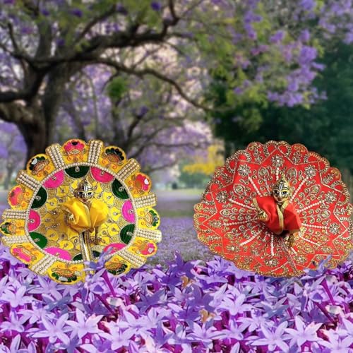 Partish Laddu Gopal Heavy Dress l Ladoo Gopal Dress l Bal Gopal l Kanha Ji Thakur Ji Heavy Dress Size 1 2 4 5 6 (Heavy Pack of 4, Size 5) - Image 3