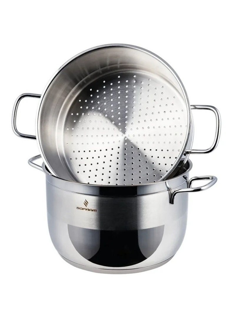 Sofram Sofram steel steam pot size 26cm with glass lid  - Image 4