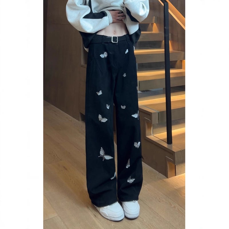 Unisex Classic Denim Jeans Loose Fit Daily Outdoor Wear - Image 1