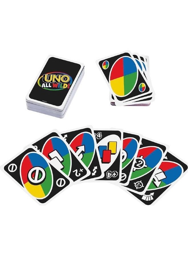 All Wild Family Card Game in a Collectible Storage Tin, Family Night Game Where All Cards Are Wild for 2-10 Players, 7+Years Old