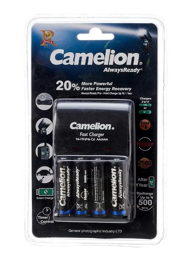 Camelion Camelion BC-1002A Fast Charger With 4 Battery 2500mAh  - Image 1