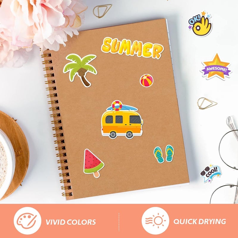 HTVRONT Printable Vinyl Sticker Paper - 8.5"x11" Glossy White printable vinyl for inkjet printer 25Pcs - Dries Quickly and Holds Ink Beautifully - Image 4