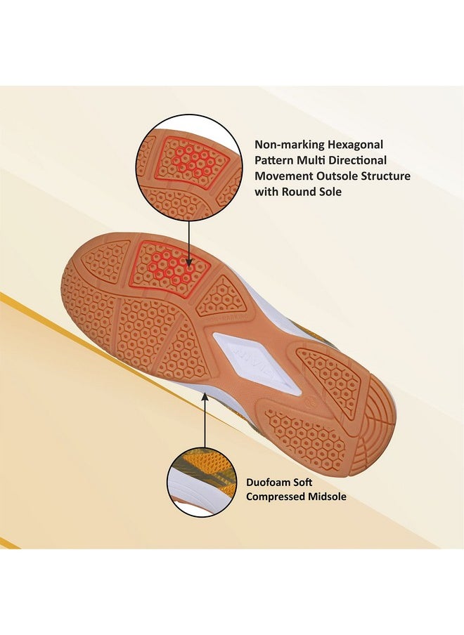 Nivia Super Court 2.0 Badminton Shoes | The Pinnacle of Court Excellence | Perfect for Badminton, Pickleball, and Padel | Precision Comfort and Exceptional Court Play | (Golden) | Size UK10 - pzsku/ZA632F5A2921FC552A905Z/45/_/1740982781/5947a09f-93a9-4690-a7c8-649d0fd000ff