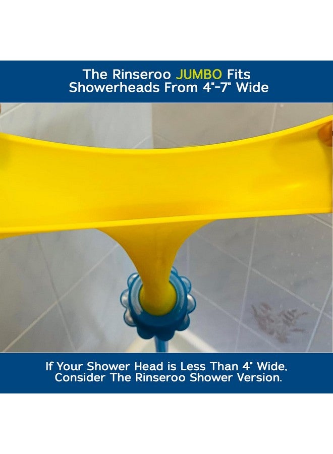 Rinseroo JUMBO Shower Cleaning Thing - Slip-On Handheld Hose Attachment for Fast, Mess-Free Shower Wall Rinsing-6 Ft Hose, Fits Up to 7" Shower Head-Temporarily Converts Standard Shower into Handheld - Image 3