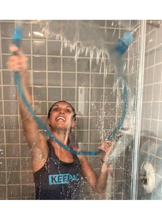 Rinseroo JUMBO Shower Cleaning Thing - Slip-On Handheld Hose Attachment for Fast, Mess-Free Shower Wall Rinsing-6 Ft Hose, Fits Up to 7" Shower Head-Temporarily Converts Standard Shower into Handheld - Image 5