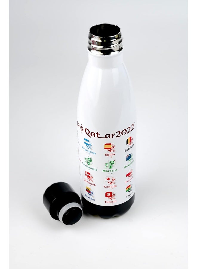 FIFA World Cup Qatar 2022 Football Stainless Steel Vacuum Double Wall Bottle 500Ml- Qc 35 Black - Image 3