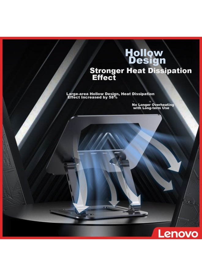 Thinkpad Lenovo Laptop Stand, Infinitely Adjustable Height, Cooling Fan Stand, Suitable For Apple, Lenovo Legion, Xiaoxin Pro14, Steel-aluminum Alloy Stand, Zja6, Gray - Image 1