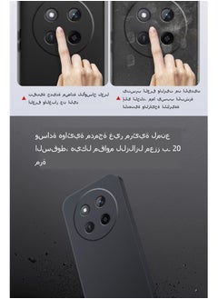 ICARLUS For Honor X9c 5G Case Slim Liquid Silicone Protective Cover Black  - Image 2