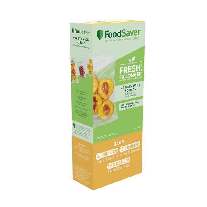 PREMIUM VACUUM SEALER BAGS MULTISIZE VARIETY PACK 30COUNT PERFECT FOR FREEZER PANTRY STORAGE SOUS VIDE COOKING BPA FREE