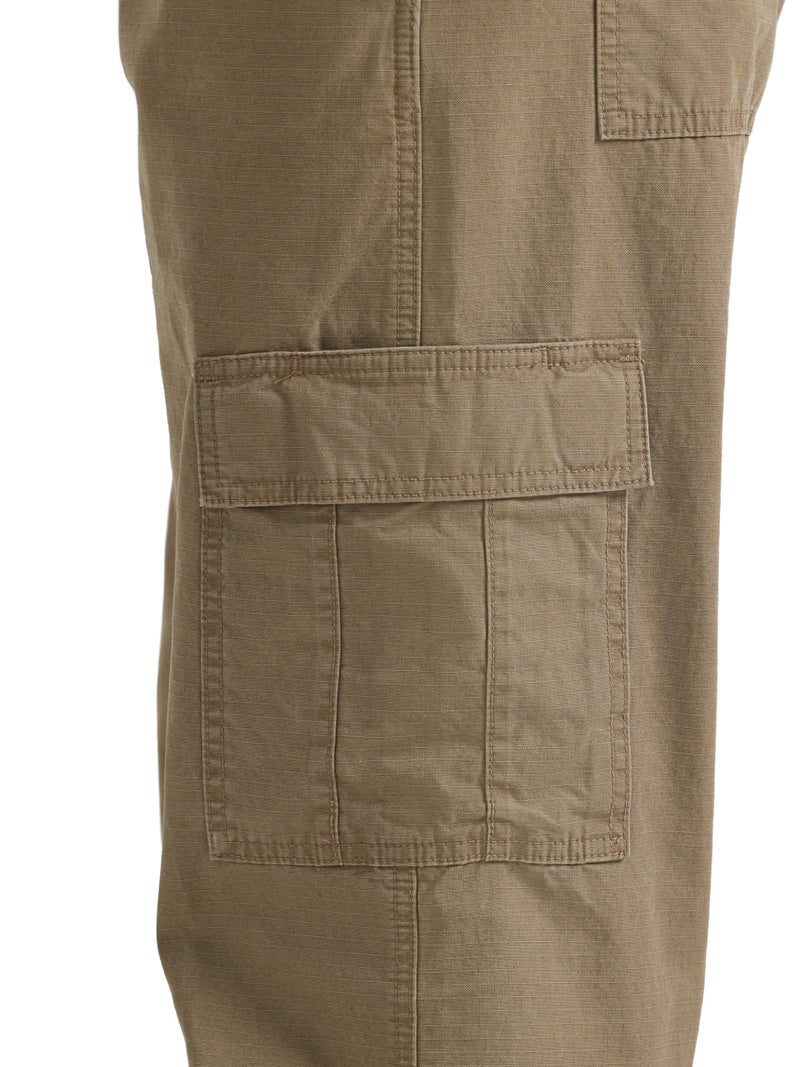 Wrangler Authentics Twill Relaxed Fit Cargo Pant, Military Khaki Ripstop, 38W x 30L - Image 3